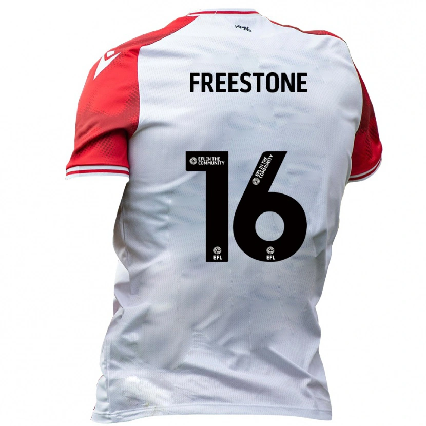 Danxen Kvinder Lewis Freestone #16 Hvid Rød Hjemmebane Spillertrøjer 2025/26 Trøje T-Shirt