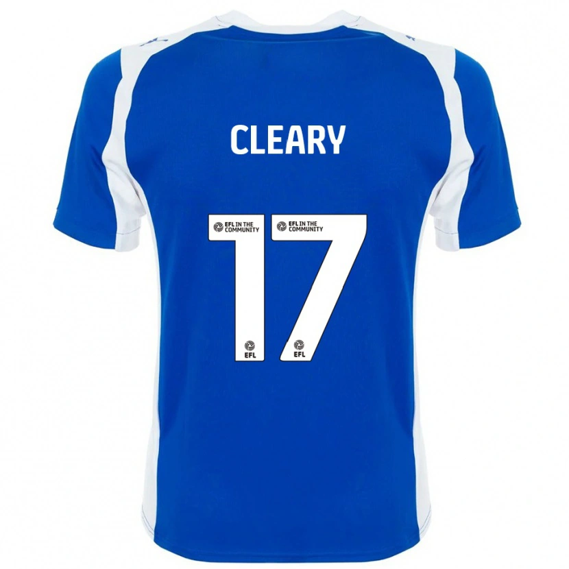 Danxen Kvinder Ellie Cleary #17 Blå Hvid Hjemmebane Spillertrøjer 2025/26 Trøje T-Shirt