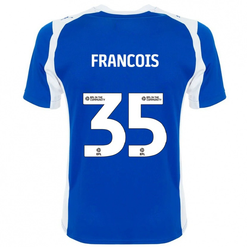 Danxen Kvinder Tyrese Francois #35 Blå Hvid Hjemmebane Spillertrøjer 2025/26 Trøje T-Shirt