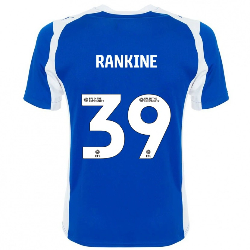 Danxen Kvinder Dion Rankine #39 Blå Hvid Hjemmebane Spillertrøjer 2025/26 Trøje T-Shirt