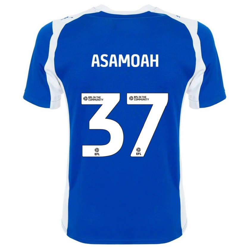 Danxen Kvinder Maleace Asamoah #37 Blå Hvid Hjemmebane Spillertrøjer 2025/26 Trøje T-Shirt