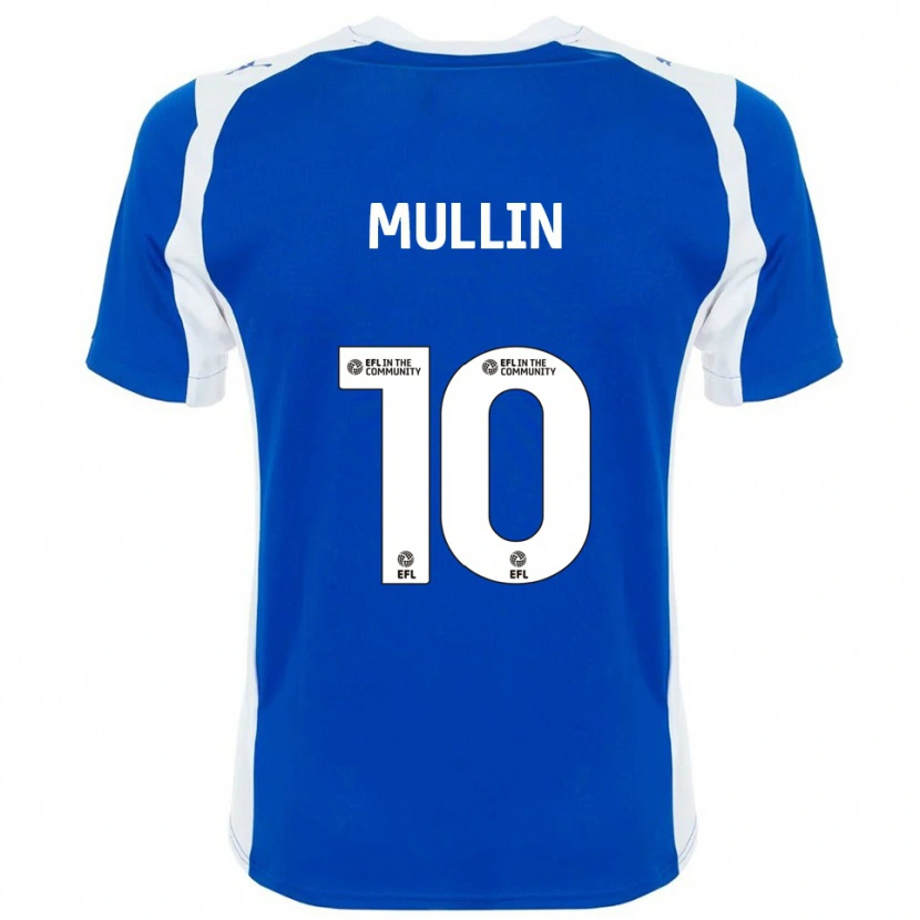 Danxen Kvinder Paul Mullin #10 Blå Hvid Hjemmebane Spillertrøjer 2025/26 Trøje T-Shirt