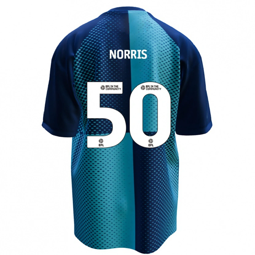 Danxen Kvinder Will Norris #50 Blå Lyseblå Hjemmebane Spillertrøjer 2025/26 Trøje T-Shirt
