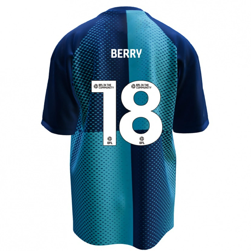 Danxen Kvinder James Berry #18 Blå Lyseblå Hjemmebane Spillertrøjer 2025/26 Trøje T-Shirt