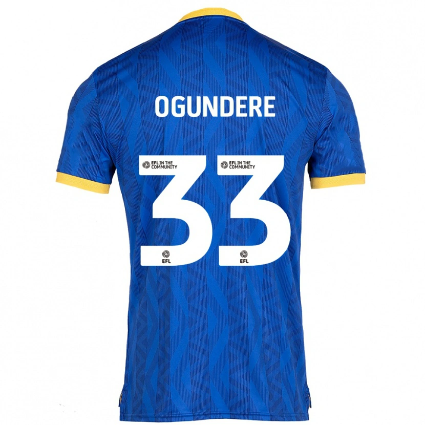 Danxen Kvinder Isaac Ogundere #33 Marineblå Gul Hjemmebane Spillertrøjer 2025/26 Trøje T-Shirt