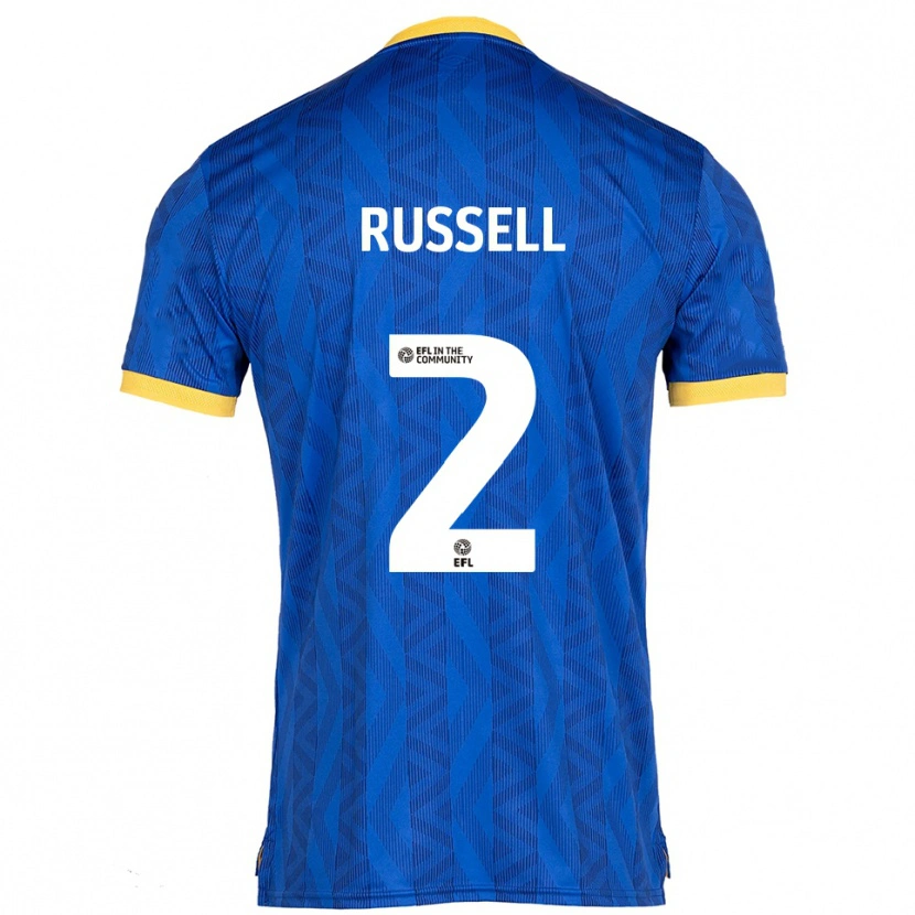 Danxen Kvinder Rosie Russell #2 Marineblå Gul Hjemmebane Spillertrøjer 2025/26 Trøje T-Shirt