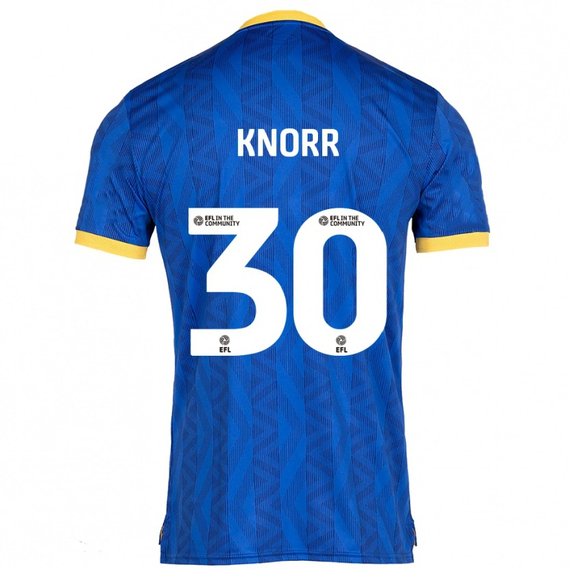 Danxen Kvinder Dior Knorr #30 Marineblå Gul Hjemmebane Spillertrøjer 2025/26 Trøje T-Shirt