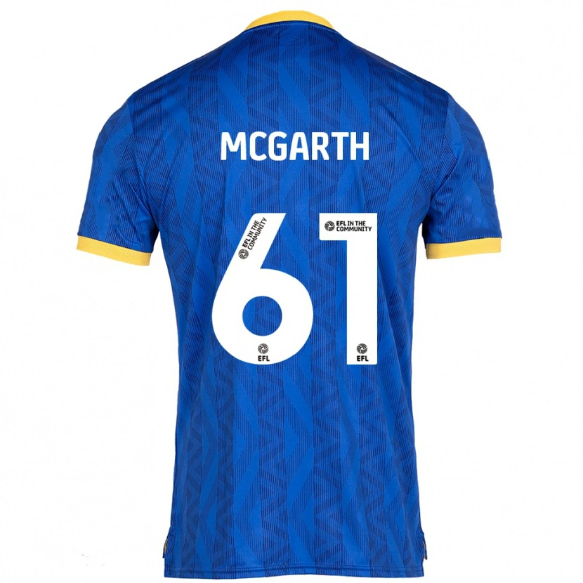 Danxen Kvinder Ethan Mcgarth #61 Marineblå Gul Hjemmebane Spillertrøjer 2025/26 Trøje T-Shirt