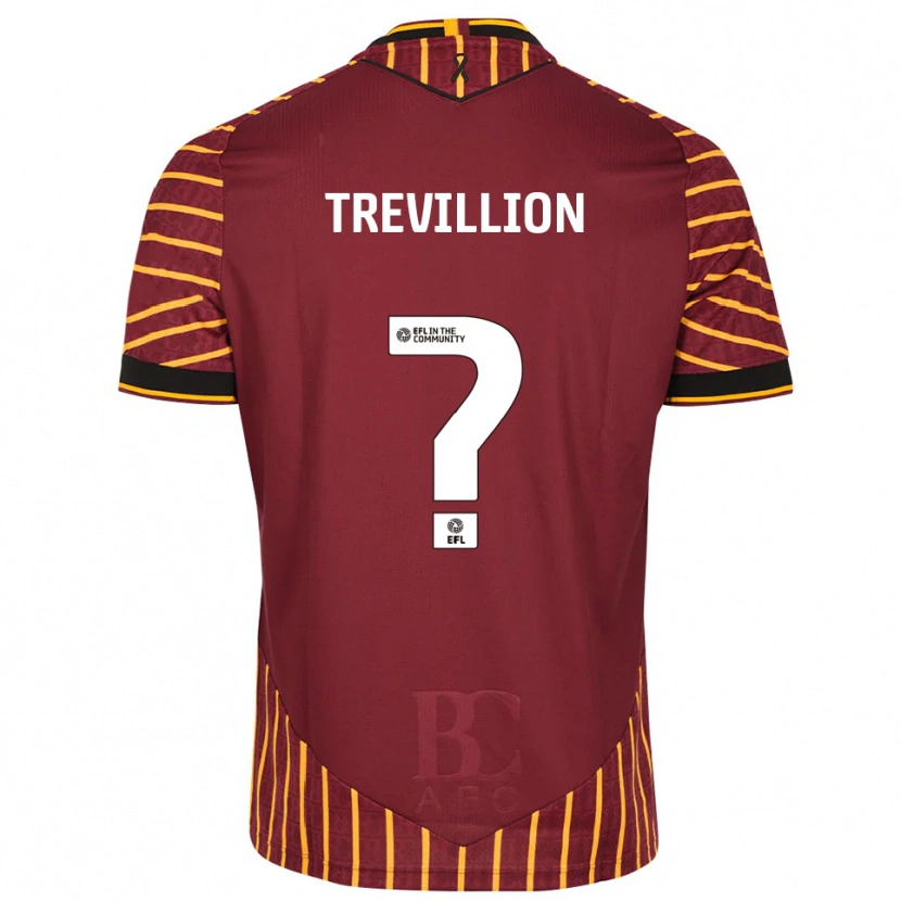 Danxen Kvinder Isabella Trevillion #0 Orange Burgunder Hjemmebane Spillertrøjer 2025/26 Trøje T-Shirt