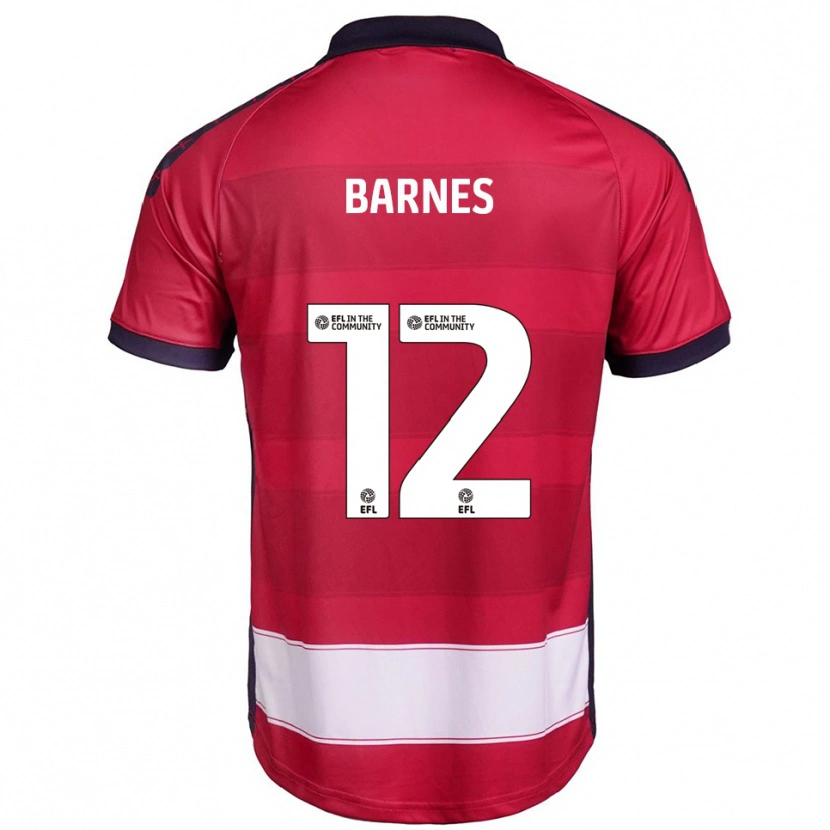 Danxen Kvinder Ruby Barnes #12 Rød Hvid Hjemmebane Spillertrøjer 2025/26 Trøje T-Shirt