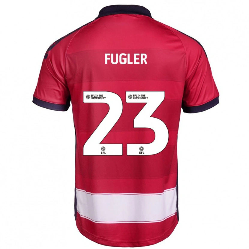 Danxen Kvinder Millie Fugler #23 Rød Hvid Hjemmebane Spillertrøjer 2025/26 Trøje T-Shirt