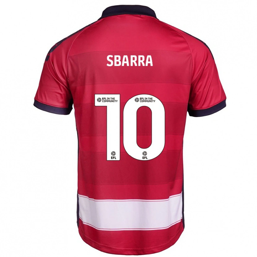 Danxen Kvinder Joe Sbarra #10 Rød Hvid Hjemmebane Spillertrøjer 2025/26 Trøje T-Shirt