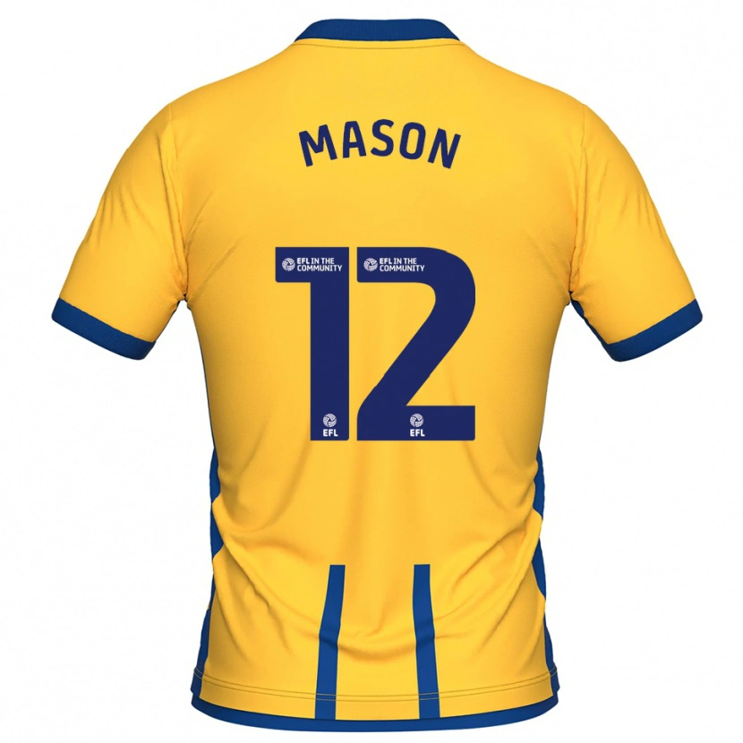 Danxen Kvinder Owen Mason #12 Gul Blå Hjemmebane Spillertrøjer 2025/26 Trøje T-Shirt