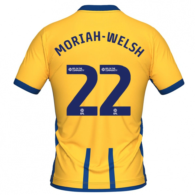 Danxen Kvinder Nathan Moriah-Welsh #22 Gul Blå Hjemmebane Spillertrøjer 2025/26 Trøje T-Shirt