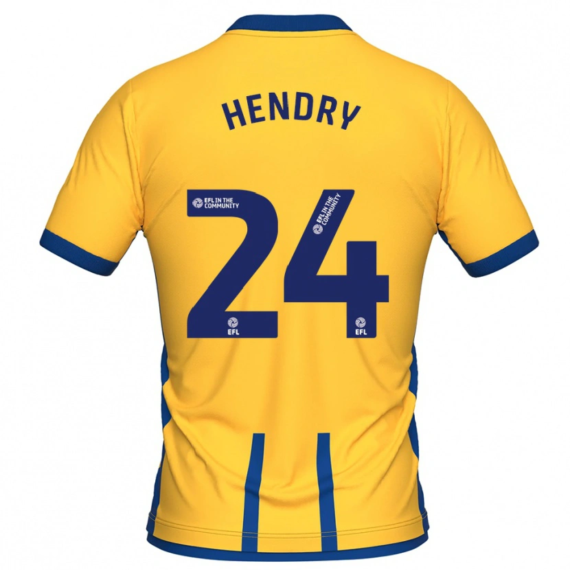 Danxen Kvinder Regan Hendry #24 Gul Blå Hjemmebane Spillertrøjer 2025/26 Trøje T-Shirt