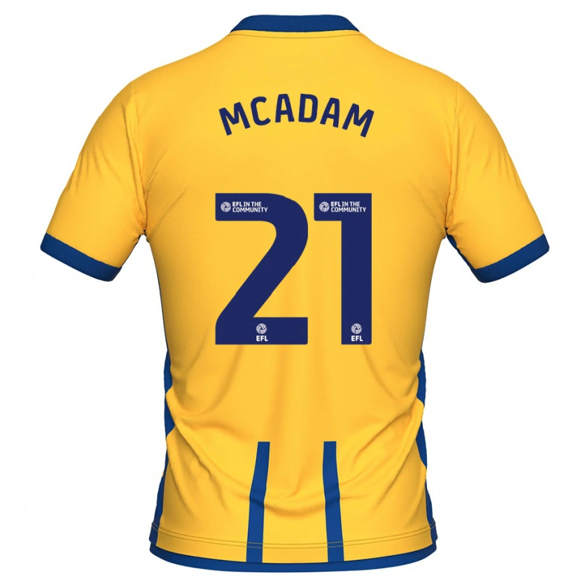 Danxen Kvinder Kyle Mcadam #21 Gul Blå Hjemmebane Spillertrøjer 2025/26 Trøje T-Shirt