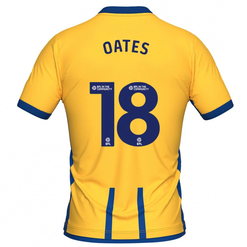 Danxen Kvinder Rhys Oates #18 Gul Blå Hjemmebane Spillertrøjer 2025/26 Trøje T-Shirt
