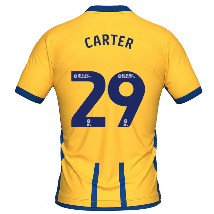 Danxen Kvinder Charlie Carter #29 Gul Blå Hjemmebane Spillertrøjer 2025/26 Trøje T-Shirt