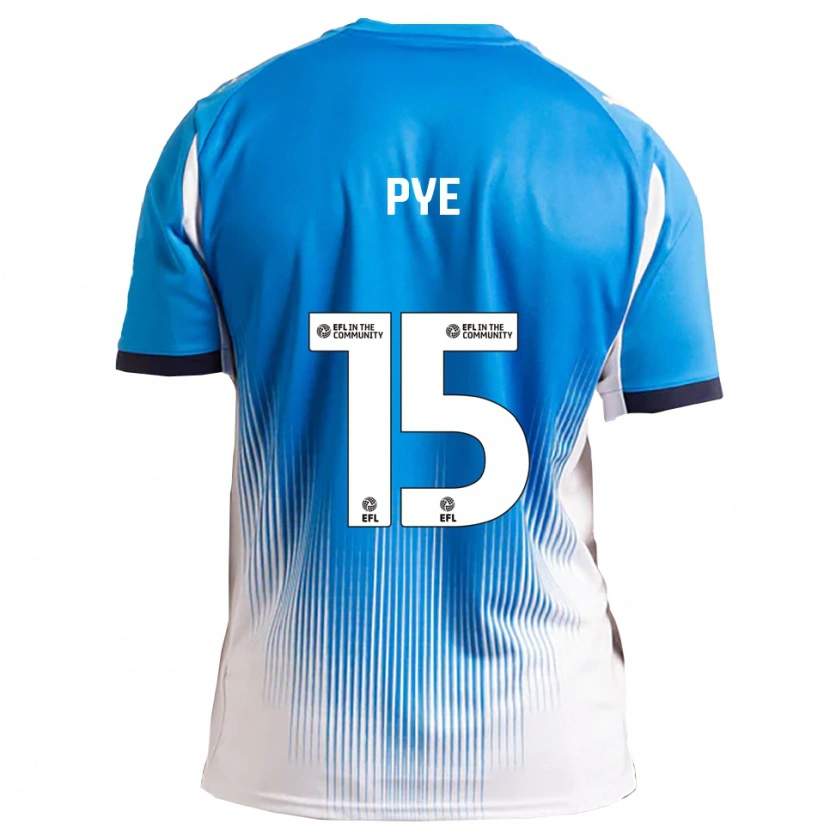 Danxen Kvinder Ethan Pye #15 Blå Hvid Hjemmebane Spillertrøjer 2025/26 Trøje T-Shirt