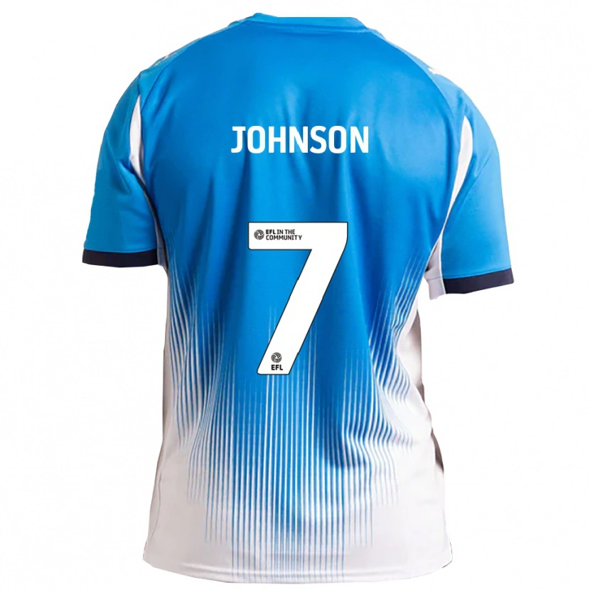 Danxen Kvinder Harry Johnson #7 Blå Hvid Hjemmebane Spillertrøjer 2025/26 Trøje T-Shirt