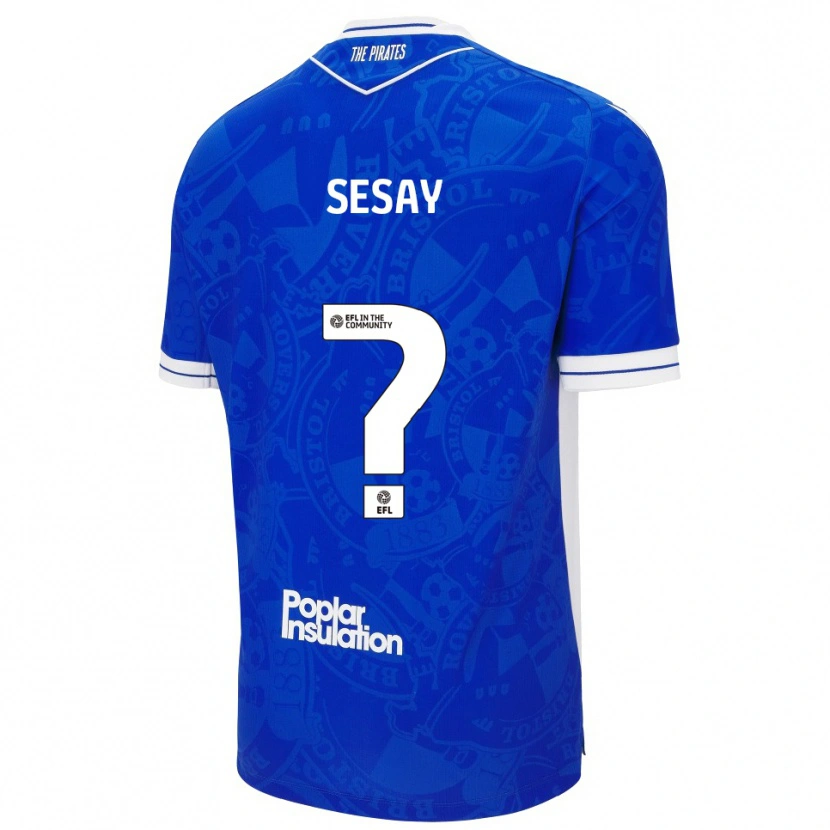 Danxen Kvinder Malik Sesay #0 Blå Hvid Hjemmebane Spillertrøjer 2025/26 Trøje T-Shirt