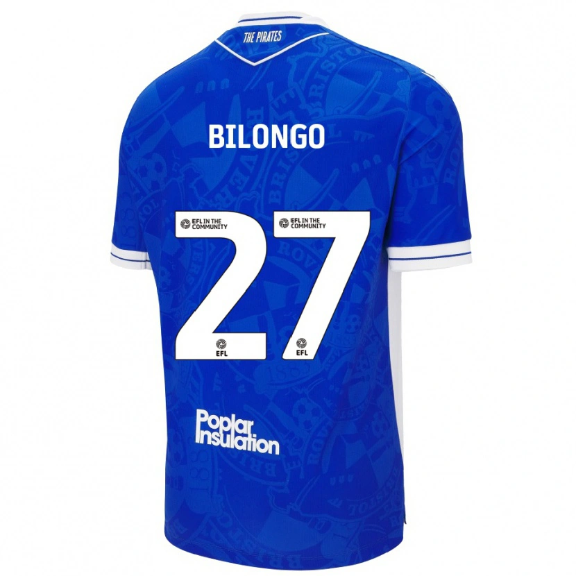 Danxen Kvinder Bryant Bilongo #27 Blå Hvid Hjemmebane Spillertrøjer 2025/26 Trøje T-Shirt