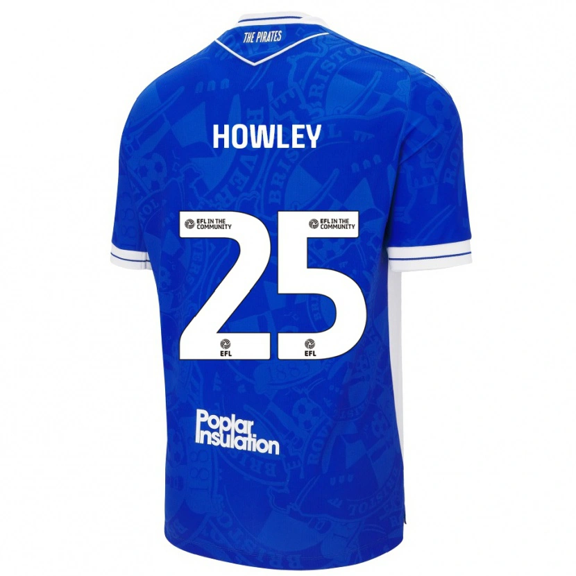 Danxen Kvinder Ryan Howley #25 Blå Hvid Hjemmebane Spillertrøjer 2025/26 Trøje T-Shirt