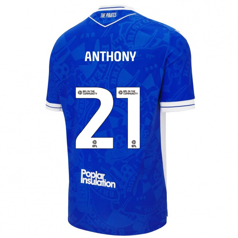 Danxen Kvinder Micah Anthony #21 Blå Hvid Hjemmebane Spillertrøjer 2025/26 Trøje T-Shirt