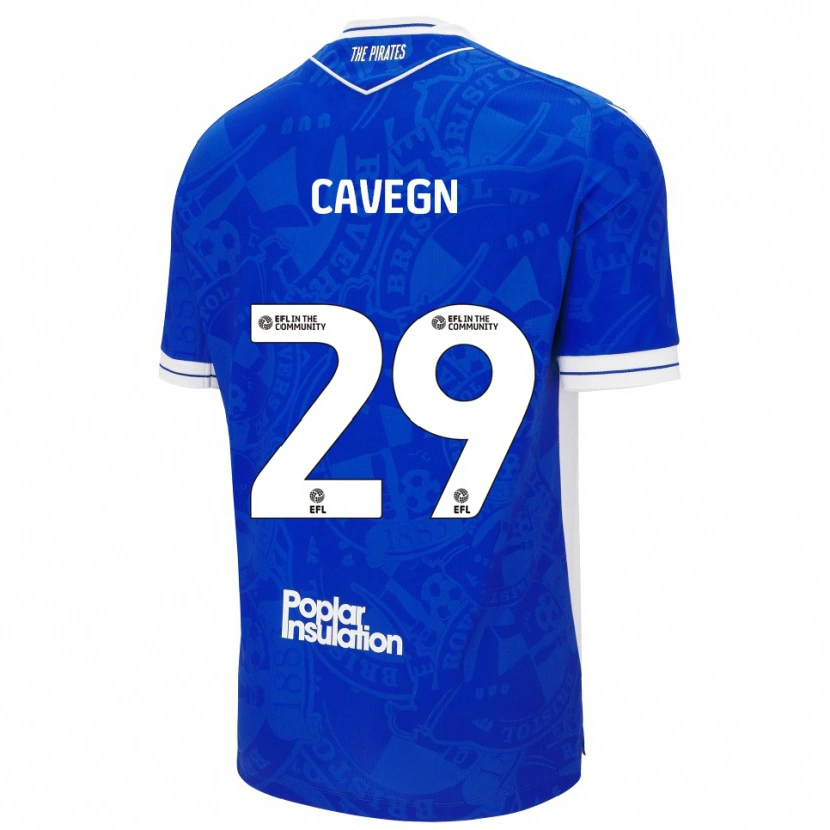Danxen Kvinder Fabrizio Cavegn #29 Blå Hvid Hjemmebane Spillertrøjer 2025/26 Trøje T-Shirt