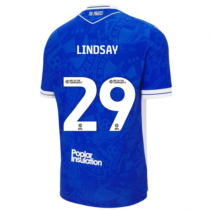 Danxen Kvinder Jamie Lindsay #29 Blå Hvid Hjemmebane Spillertrøjer 2025/26 Trøje T-Shirt