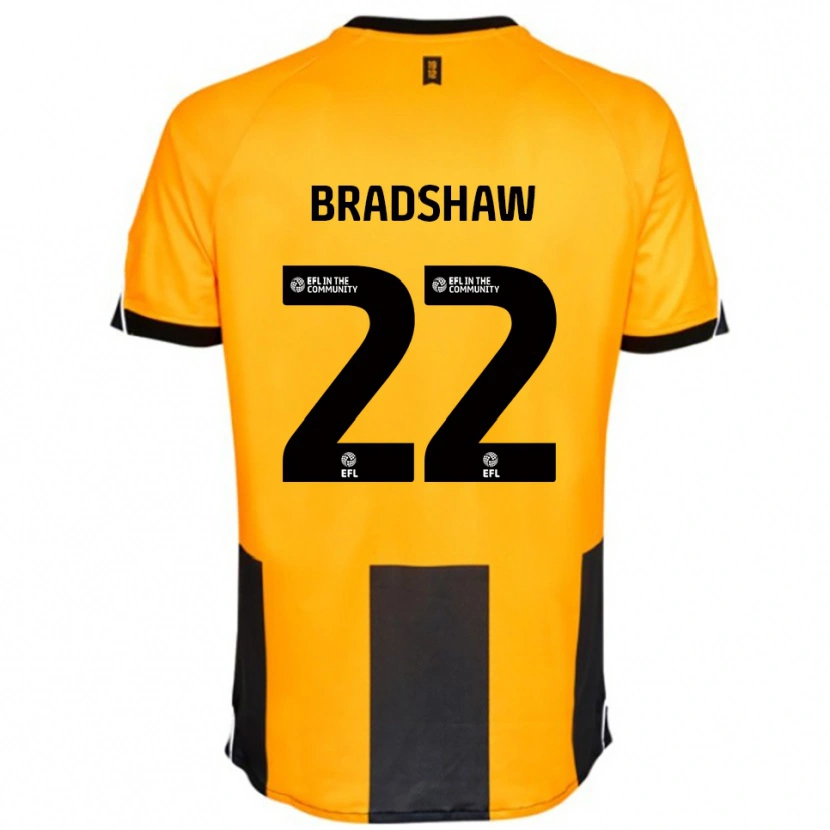 Danxen Kvinder Zak Bradshaw #22 Orange Sort Hjemmebane Spillertrøjer 2025/26 Trøje T-Shirt