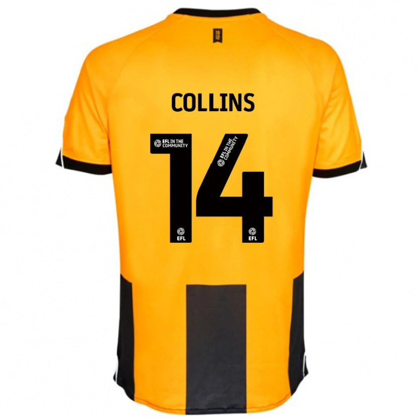 Danxen Kvinder Natasha Collins #14 Orange Sort Hjemmebane Spillertrøjer 2025/26 Trøje T-Shirt