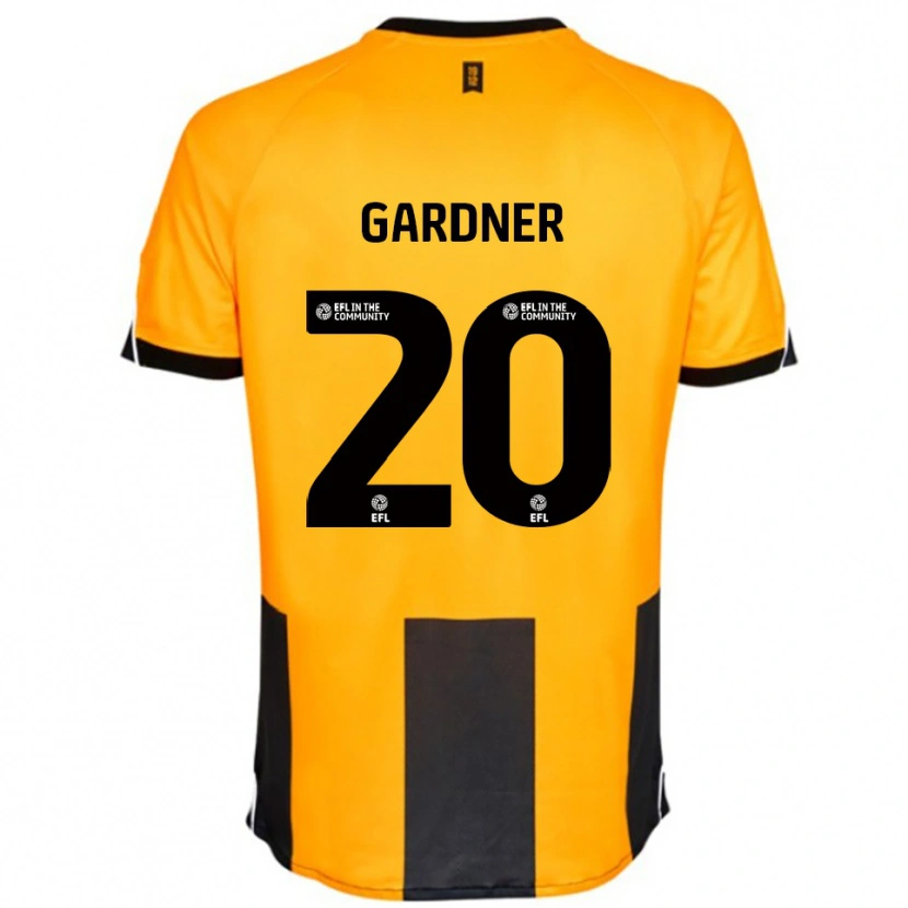 Danxen Kvinder Gary Gardner #20 Orange Sort Hjemmebane Spillertrøjer 2025/26 Trøje T-Shirt