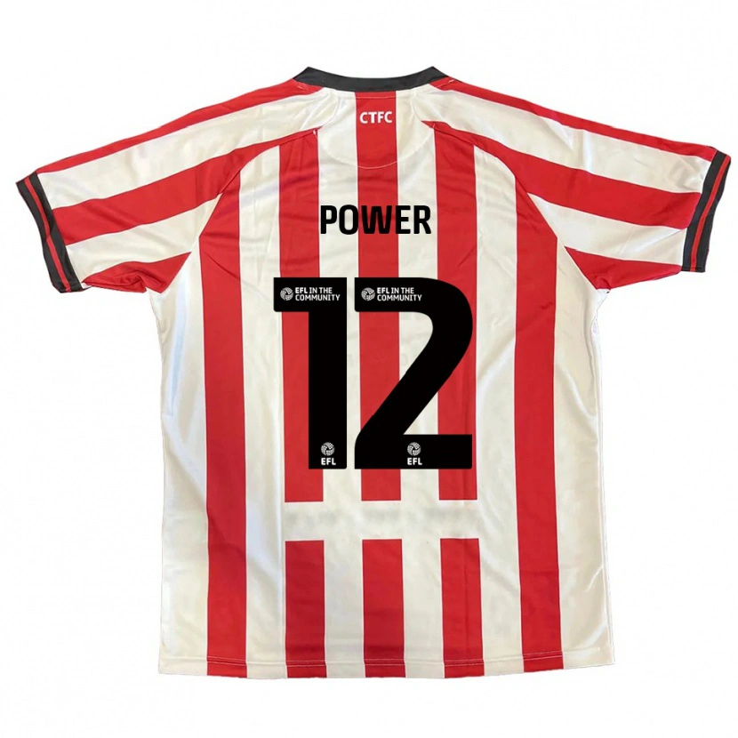 Danxen Kvinder Darragh Power #12 Rød Hvid Sort Hjemmebane Spillertrøjer 2025/26 Trøje T-Shirt