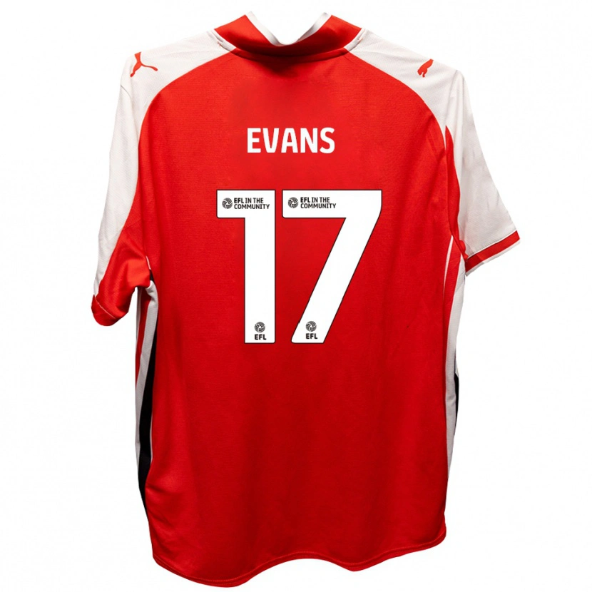 Danxen Kvinder Ched Evans #17 Rød Hvid Hjemmebane Spillertrøjer 2025/26 Trøje T-Shirt