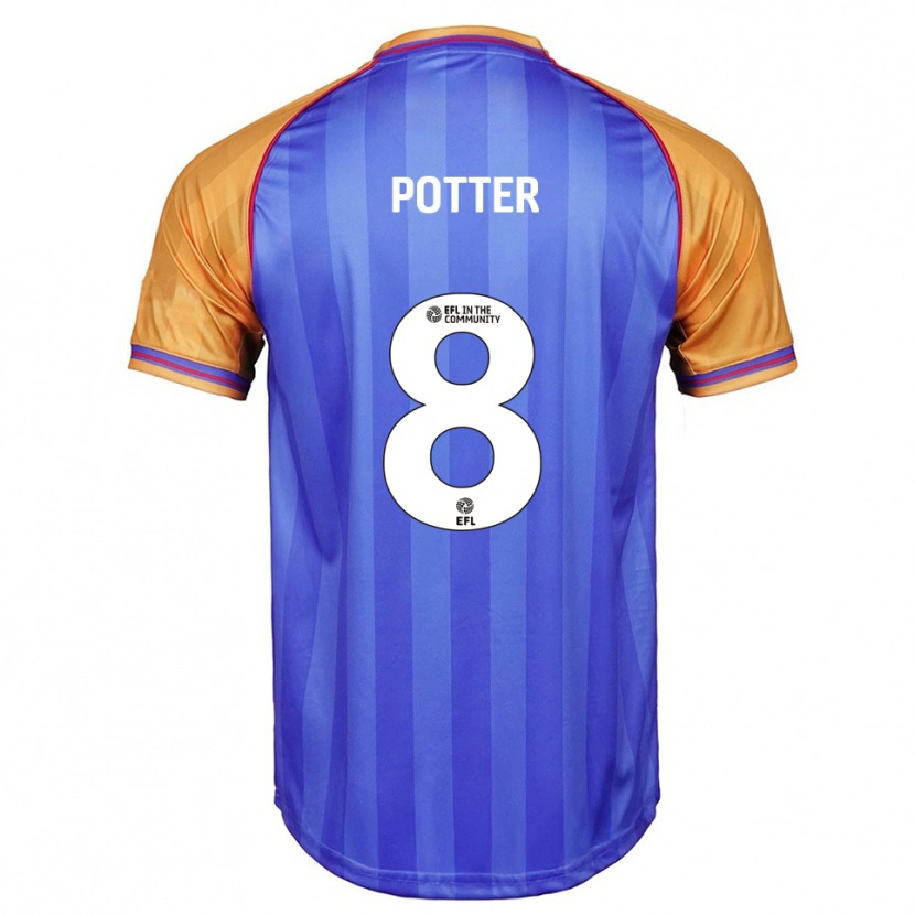 Danxen Kvinder Milly Potter #8 Blå Orange Hjemmebane Spillertrøjer 2025/26 Trøje T-Shirt