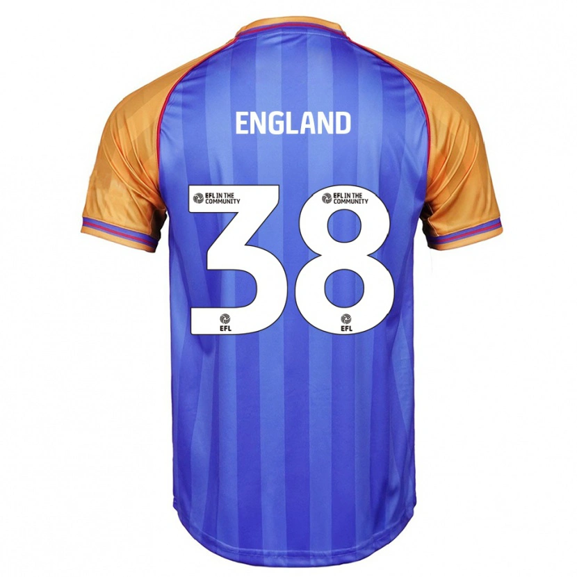 Danxen Kvinder Isaac England #38 Blå Orange Hjemmebane Spillertrøjer 2025/26 Trøje T-Shirt