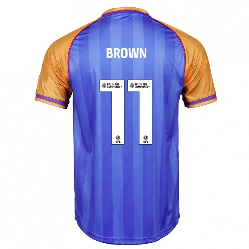 Danxen Kvinder Lucy Brown #11 Blå Orange Hjemmebane Spillertrøjer 2025/26 Trøje T-Shirt
