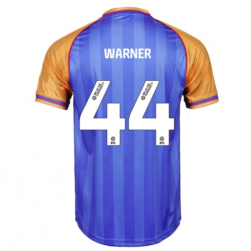Danxen Kvinder James Warner #44 Blå Orange Hjemmebane Spillertrøjer 2025/26 Trøje T-Shirt