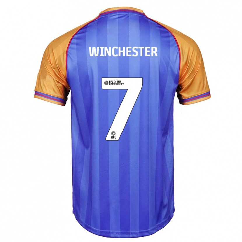 Danxen Kvinder Carl Winchester #7 Blå Orange Hjemmebane Spillertrøjer 2025/26 Trøje T-Shirt