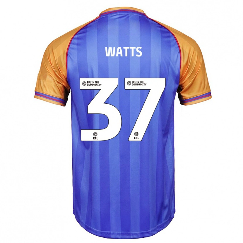 Danxen Kvinder Harvey Watts #37 Blå Orange Hjemmebane Spillertrøjer 2025/26 Trøje T-Shirt