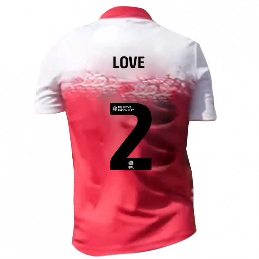 Danxen Kvinder Donald Love #2 Rød Hvid Hjemmebane Spillertrøjer 2025/26 Trøje T-Shirt