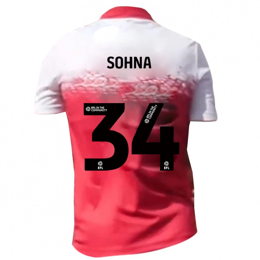 Danxen Kvinder Sheikh Sohna #34 Rød Hvid Hjemmebane Spillertrøjer 2025/26 Trøje T-Shirt