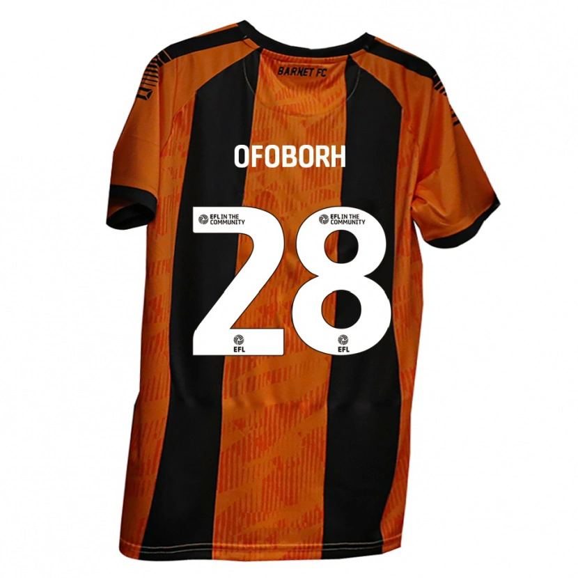Danxen Kvinder Nnamdi Ofoborh #28 Orange Sort Hjemmebane Spillertrøjer 2025/26 Trøje T-Shirt