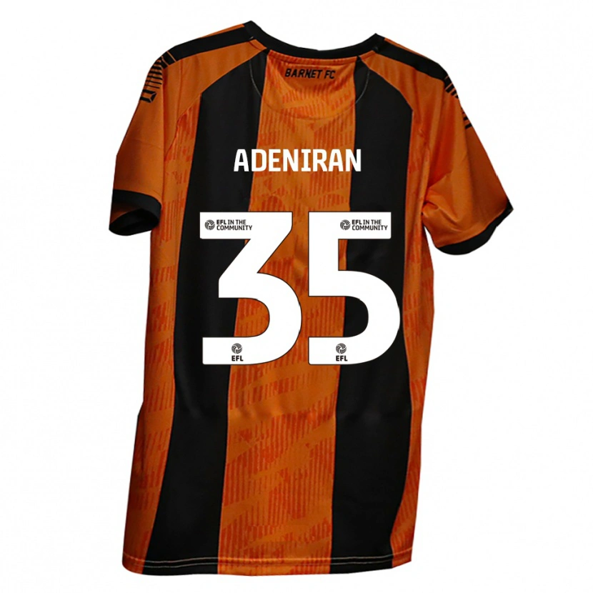 Danxen Kvinder Dennis Adeniran #35 Orange Sort Hjemmebane Spillertrøjer 2025/26 Trøje T-Shirt