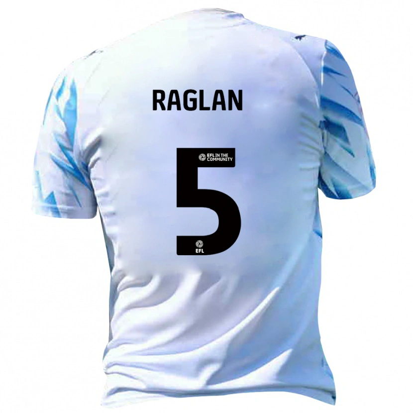 Danxen Kvinder Charlie Raglan #5 Hvid Lyseblå Hjemmebane Spillertrøjer 2025/26 Trøje T-Shirt