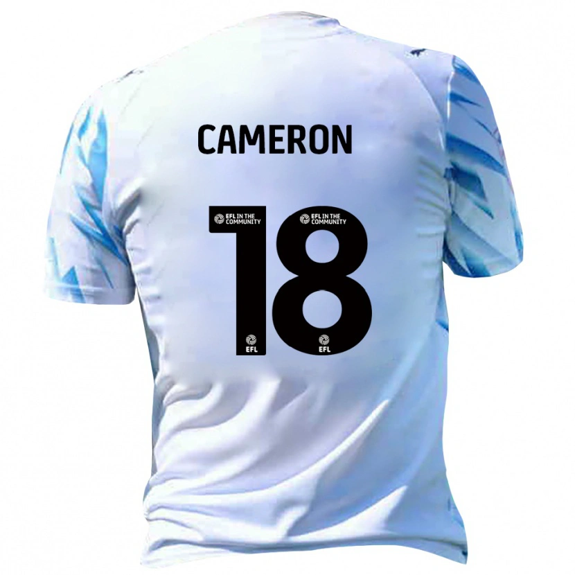 Danxen Kvinder Innes Cameron #18 Hvid Lyseblå Hjemmebane Spillertrøjer 2025/26 Trøje T-Shirt