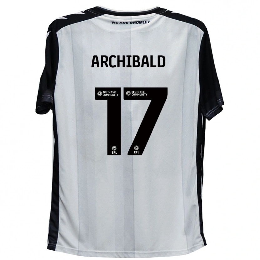 Danxen Kvinder Sam Archibald #17 Hvid Sort Hjemmebane Spillertrøjer 2025/26 Trøje T-Shirt