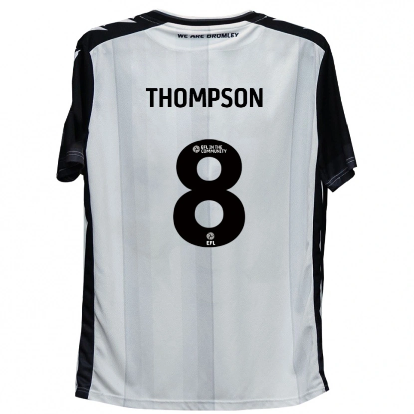 Danxen Kvinder Ben Thompson #8 Hvid Sort Hjemmebane Spillertrøjer 2025/26 Trøje T-Shirt