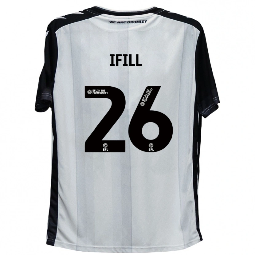 Danxen Kvinder Marcus Ifill #26 Hvid Sort Hjemmebane Spillertrøjer 2025/26 Trøje T-Shirt